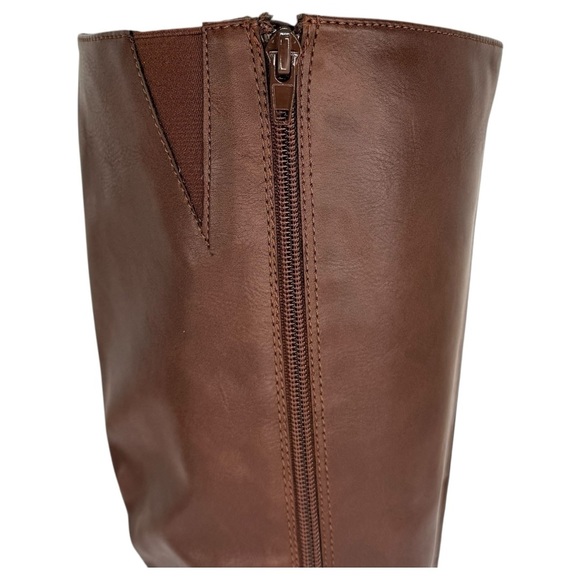 Style & Co Maliaa Brown Faux Leather Wide Calf Knee High Womens Boots Size 6M - Picture 8 of 13